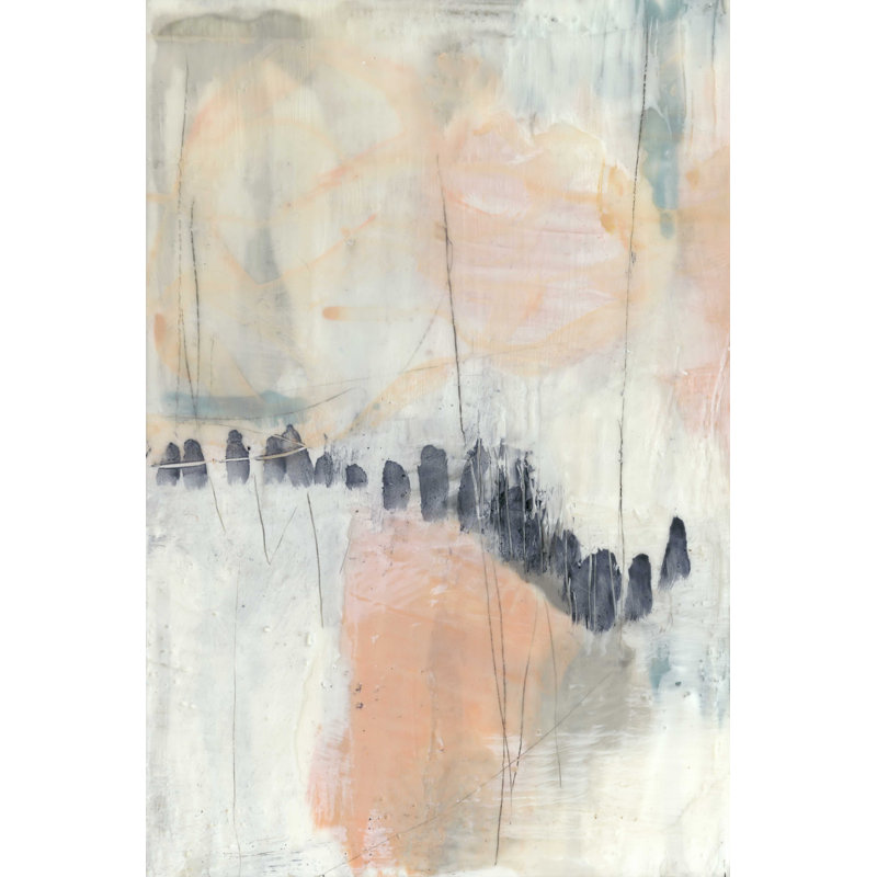 Rosé et bleu marine I, H 30 po x l 20 po  