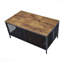 Table basse pliable rectangulaire en chêne antique