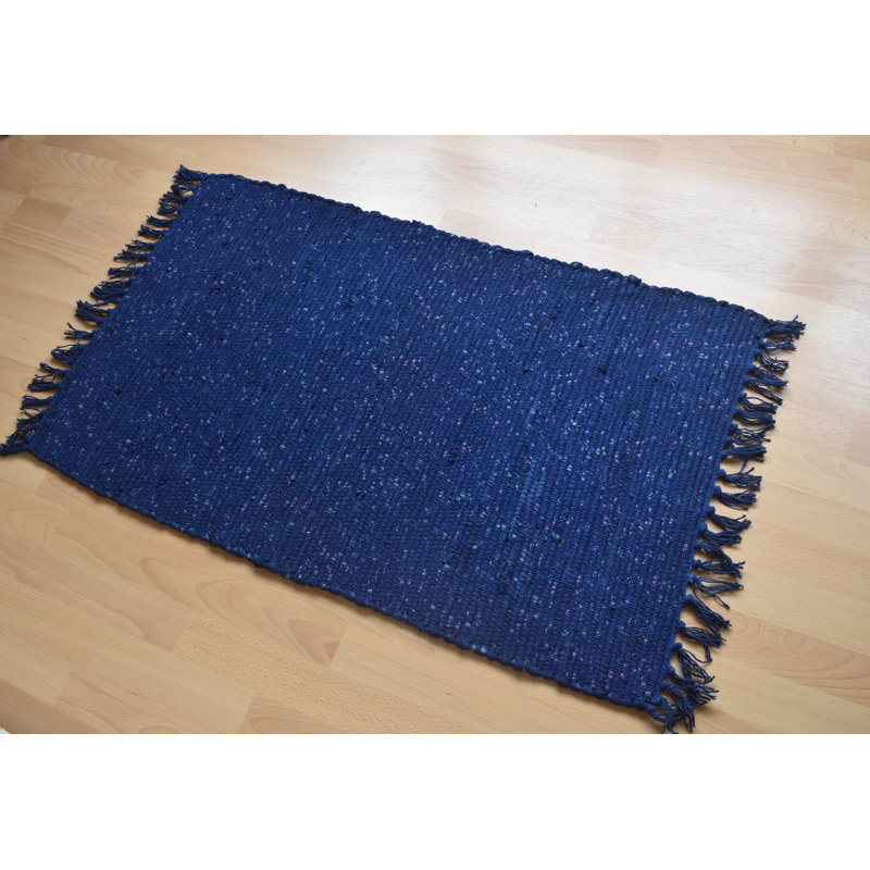 Eustace Solid Colour Hand Woven Area Rug, Rectangle 75 x 135cm