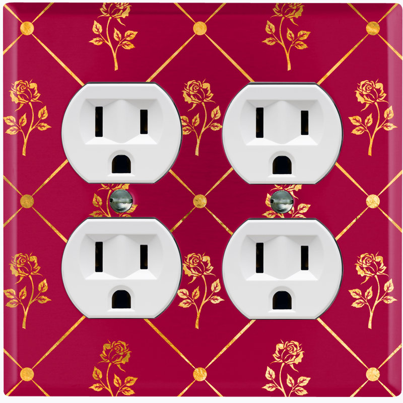 Patterned 2 - Gang Toggle Light Switch Standard Wall Plate