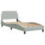 Cadre de lit avec DEL sans matelas Hanko gris clair 90 x 200 cm velours-2064023830-2064023828