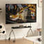 Meuble télé 70 po, fabrication en bois de frêne noir et brun, rotation à 360 degrés, 4 vitesses réglables, armoire de divertissement 60 69, utilisation multi-scène amovible, convient
