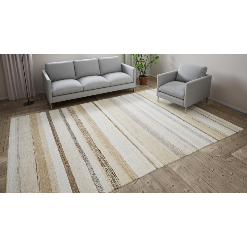 Beige Flatweave Hemp Rug - 8'6" x 12'7"