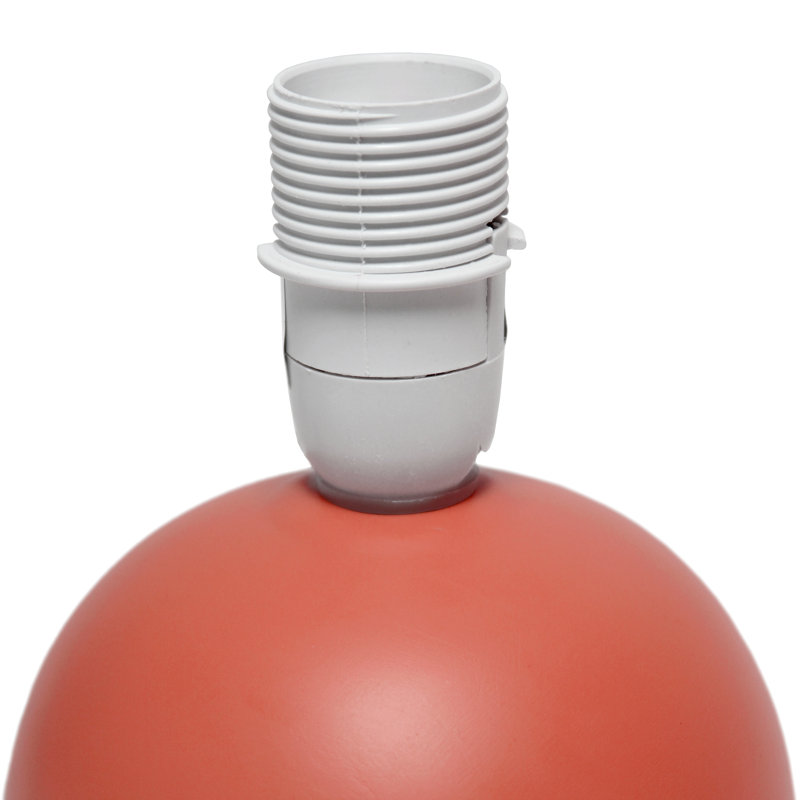 Mini lampe de table en forme de globe en céramique Amishi, Orange, Non