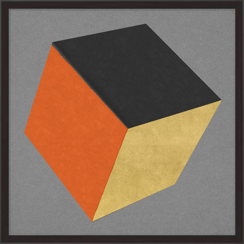 Cube With Gold 9 Print