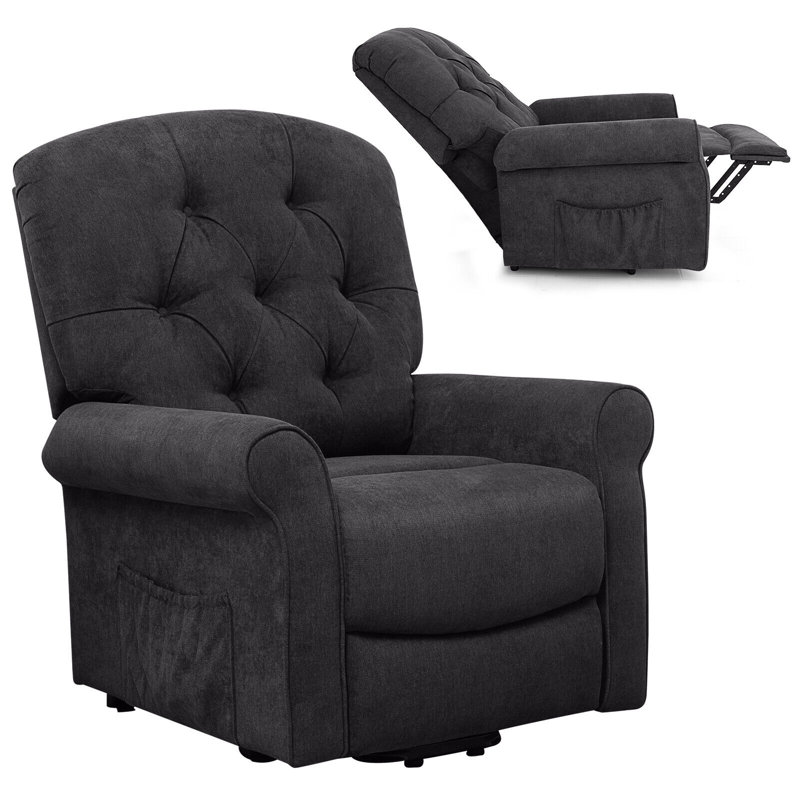 Fauteuil inclinable électrique lève-personne standard Danila, 100 % polyester noir