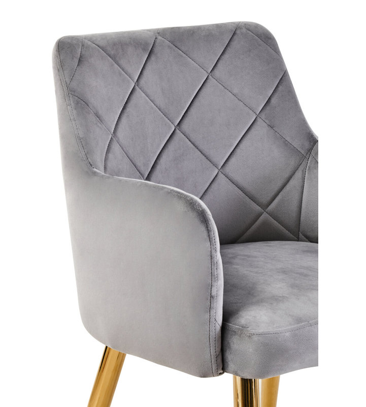 Tufted Velvet Upholstered Side Chair, Mink 