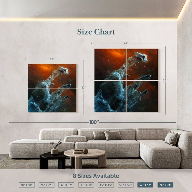 Oberle Pillars Of Creation I, 57" H x 57" W