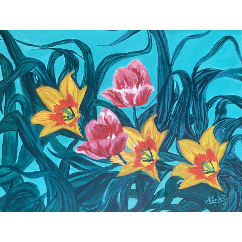 Feelings 099 Print by Alicia Lopez, 17.25" H x 21.25" W x 0.875" D