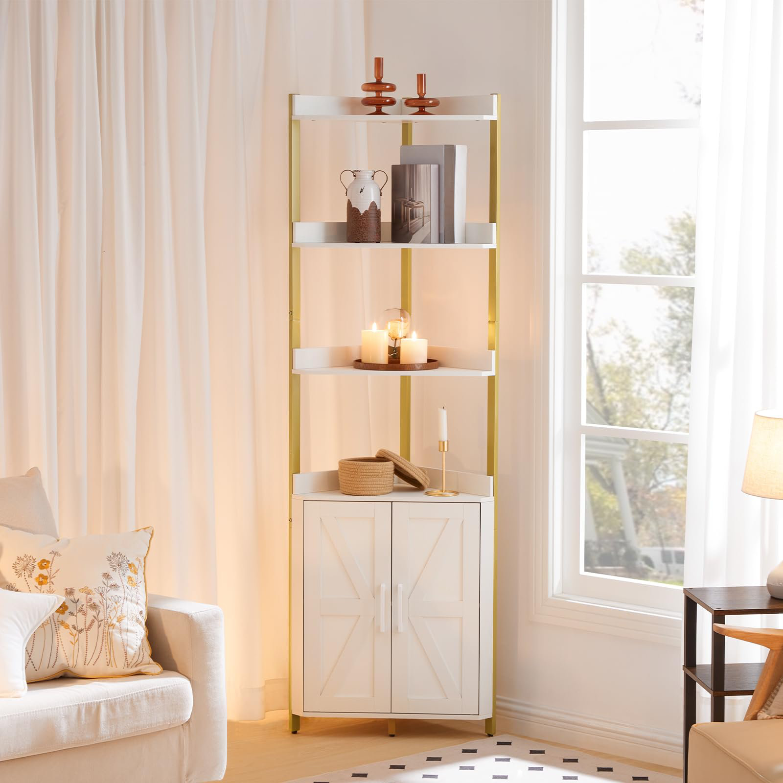 Latitude Run® Larkyn Corner Bookcase Wayfair