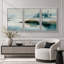 Paysage serein de marais bleu, tableau encadré, impression giclée sur toile, 3 pièces, décoration murale pour le salon-133792775-133792777