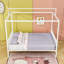 Lit plateforme en métal avec forme de maison-505146709-505146708