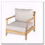 Fauteuil club de patio en bois d'acacia