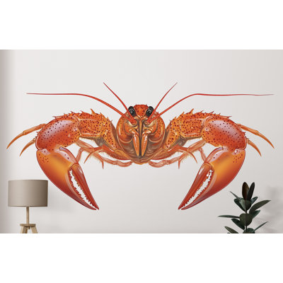Autocollant mural Homard, Grand autocollant mural Homard, Décoration murale fruits de mer côtiers, Décoration de cuisine nautique, Autocollant mural océan pour restaurant 365 g