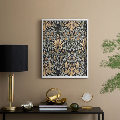 Impression abstraite vintage encadrée CLxx - bois massif