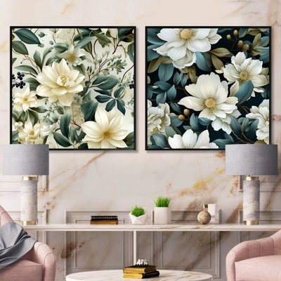 Disalvo - Ensemble de 2 collages floraux carrés