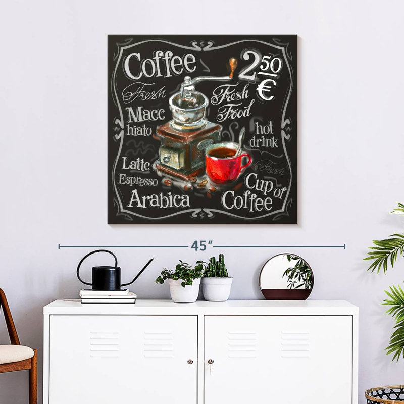 Tableau noir café, H 30 po x l 30 po