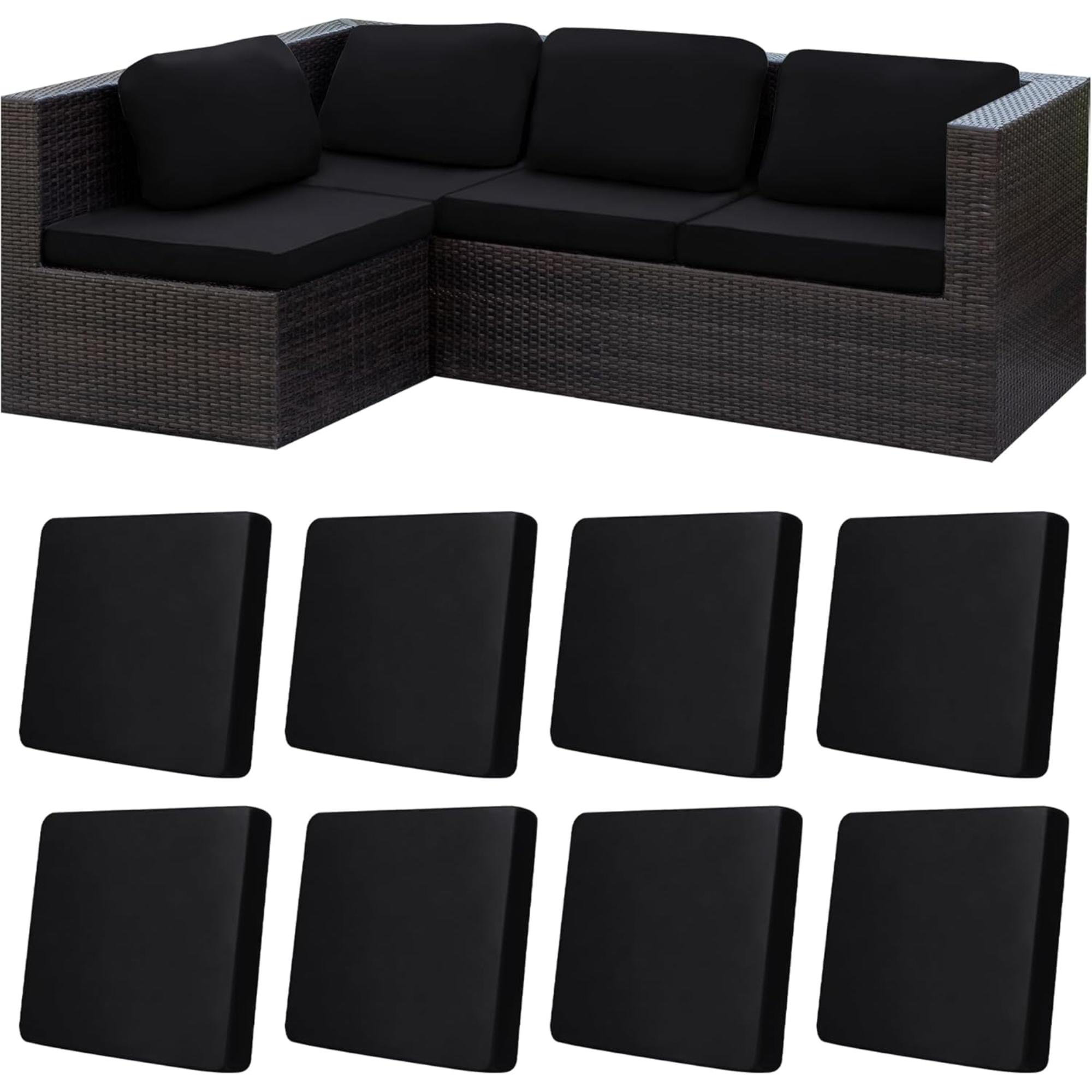 Latitude Run® 8Pcs Stretch Patio Cushion Covers Outdoor Cushion