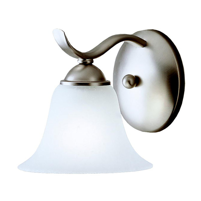 Applique murale à bras 1 lumière Cayman, Nickel brossé
