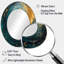Golden Ocean Spiral Waves Peinture II - Miroir mural moderne ovale-1275298356