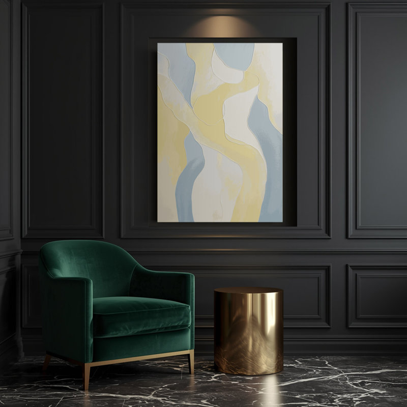 Abstract Figurative 65 Gray Canvas Wall Art, 10" H x 8" W