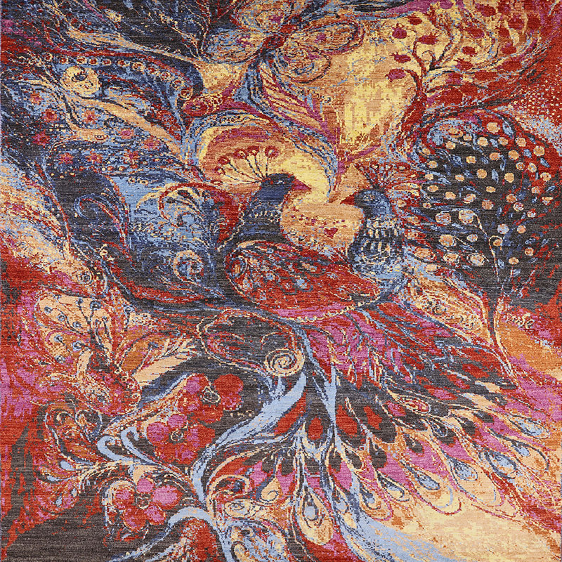 Tapis rouge / jaune / bleu, Carré 3 pis