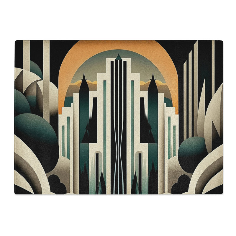 Building Art Deco   Glass Chopping Board