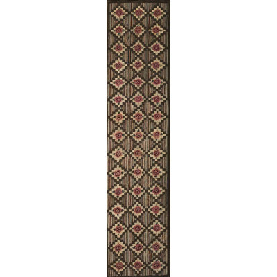 Antique American Hooked Hallway Runner Wool Coral Rug