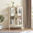 2 Doors Curio Cabinet With Tempered Glass Doors-122642910
