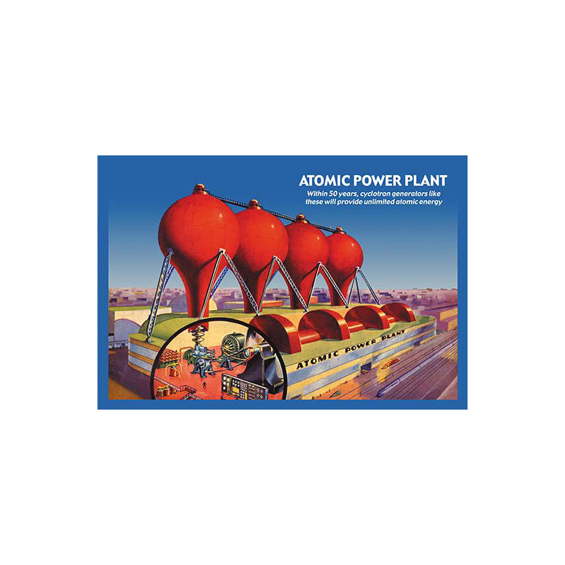 « atomic power plante », affiche rétro