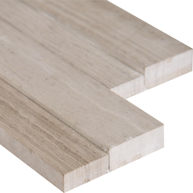 Mini tuile murale à panneau de pierre empilée 4,5 po x 16 po Tivoli Sand, Sable Tivoli