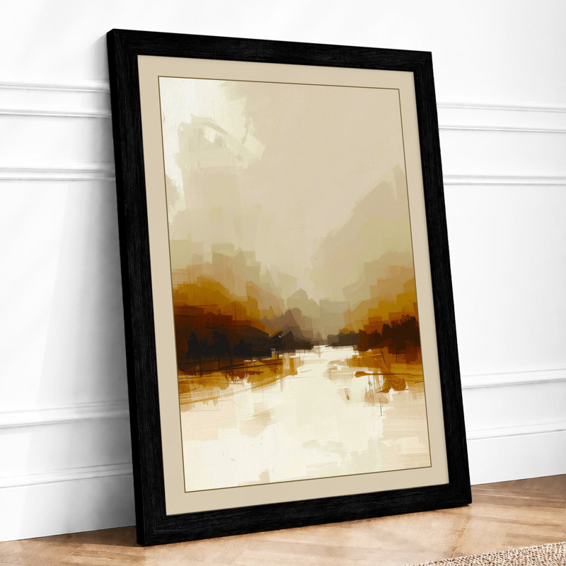 Misty Waterway Scandinavian - Print, Black, A3 - 42.0 x 29.7 cm