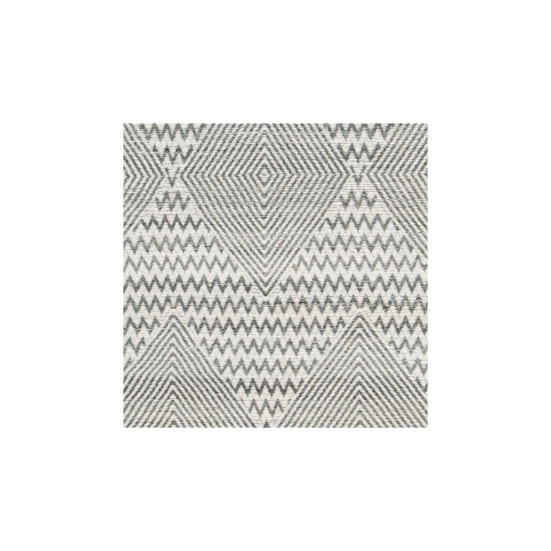 Tapis gris / ivoire en coton tissé à plat à la main Altis, Rectangulaire 3 pi x 5 pi