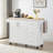 Kitchen Island With Drop Leaf Countertop, Rolling Kitchen Island Cart , Barn Door Kitchen Island Table With Storage Cabinet And Tower Rack, Island Table On Wheels For Kitchen-1461305429