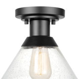 Throncliffe Matte 7.9'' W 1 - Bulb Outdoor Semi Flush Mount
