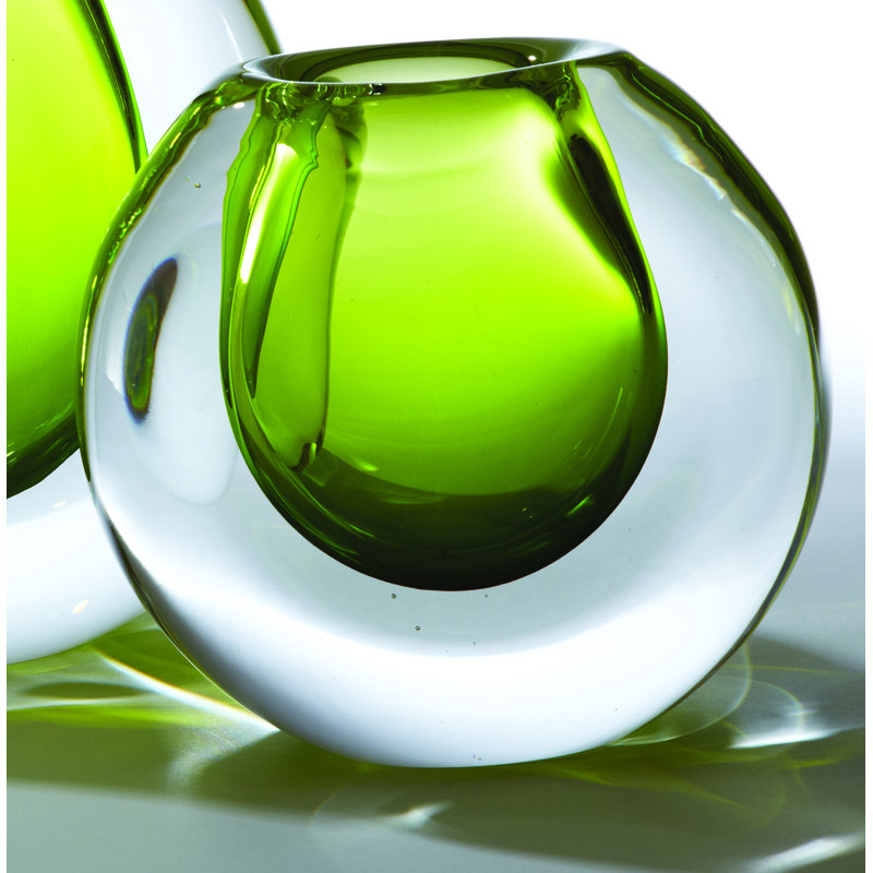 Limeade Ice Small Glass Decorative Table Vase