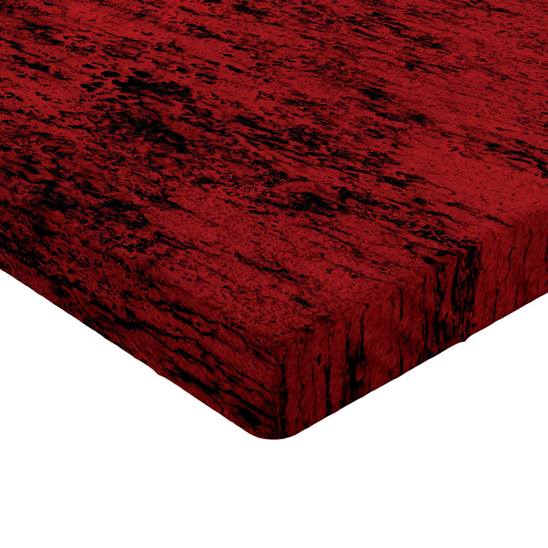 Ensemble de 2 draps-housses Ambesonne, Rouge, noir / abstrait, Drap-housse de taille double