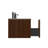Bathroom Vanity 24" - Striped Walnut White Ceramic Sink Wall Mounted Safer Curved Edges Contemporary Modern Mount Chic Appeal-2010306465-2010306461
