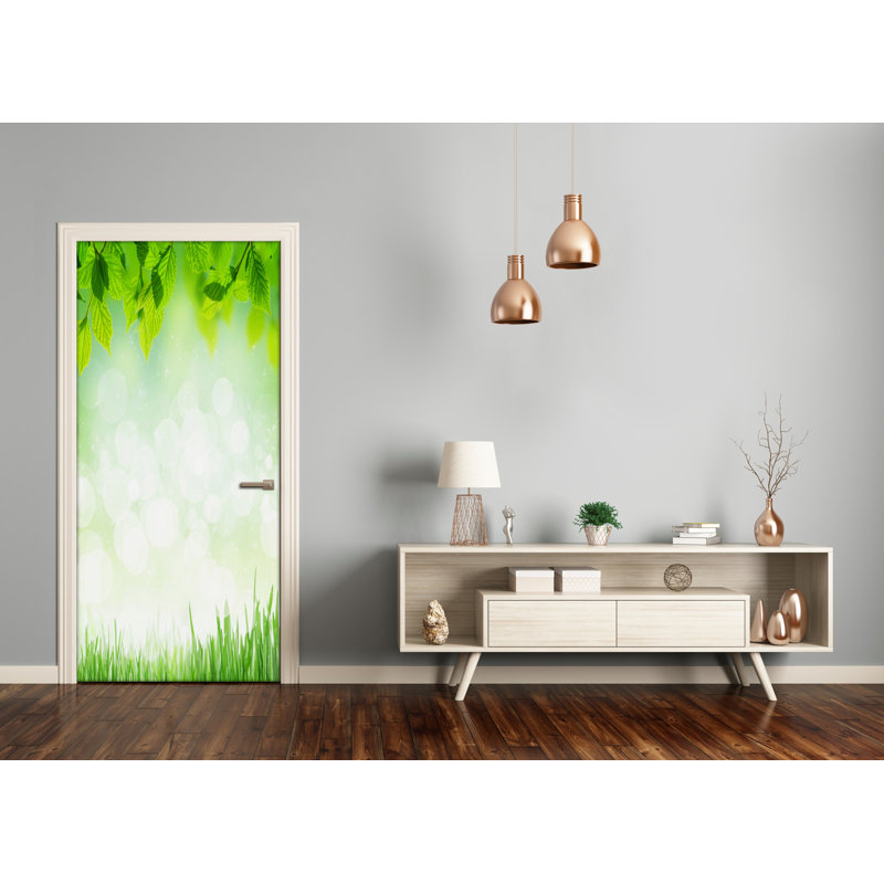 Leaves And Grass Wandtattoo Door Decal