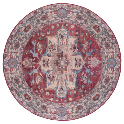 Sonia Oriental Red/Beige Power Loom Area Rug