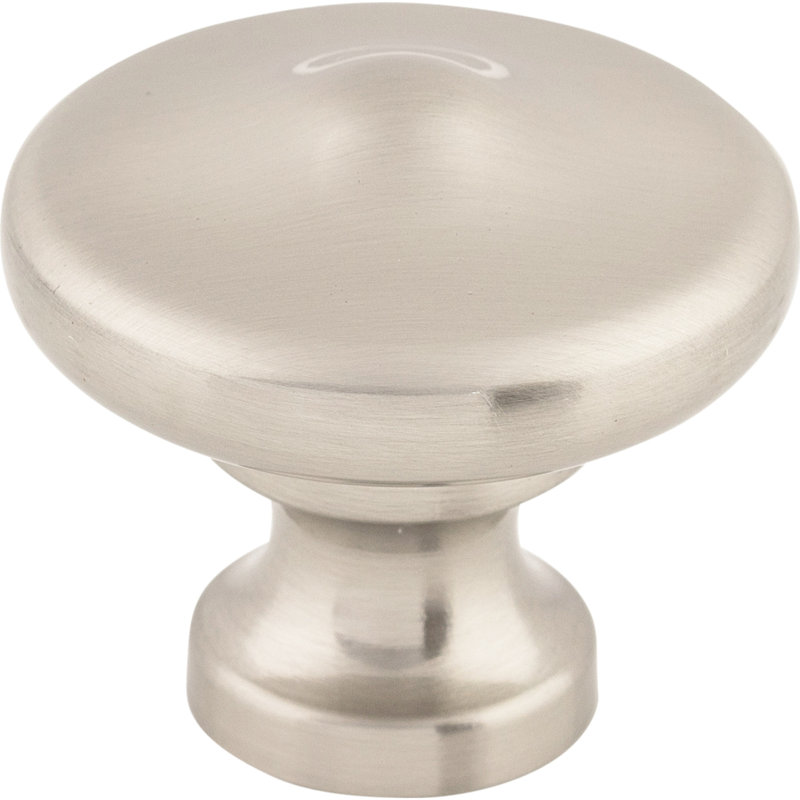 Peak 1 5/16" Diameter Round Knob, Brushed Satin Nickel