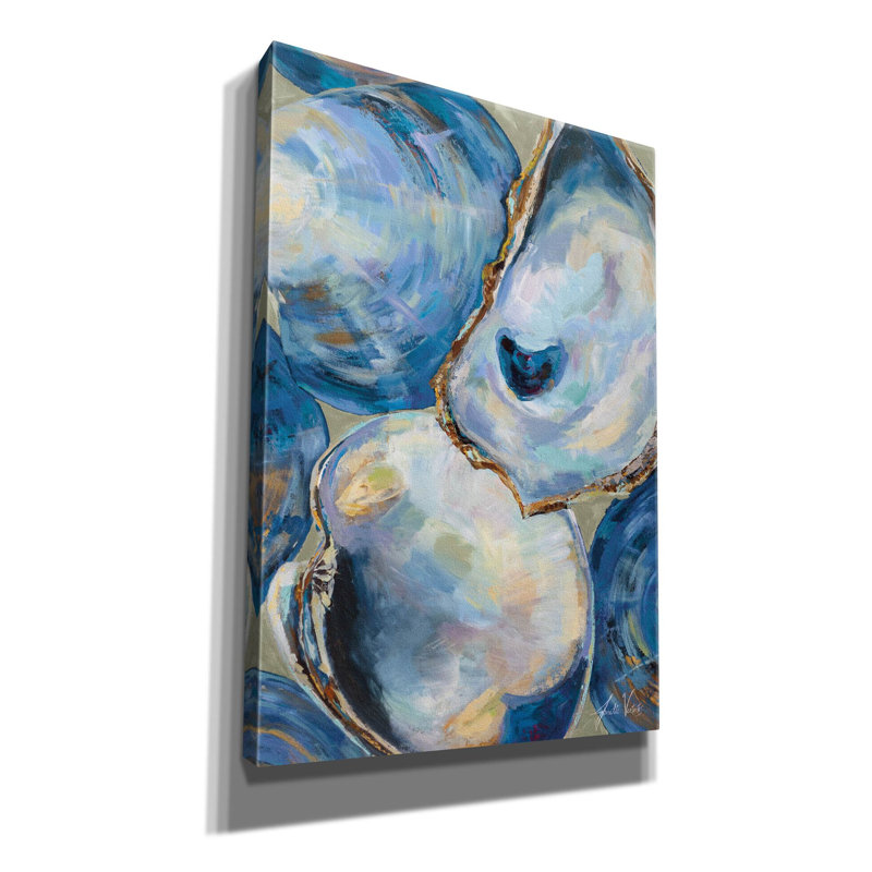 «Matununk Shells Tan Copie 2» par Jeanette Vertentes, art mural sur toile, H 26 po x l 18 po x P 0,75 po