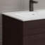 La base de lavabo de couleur espresso est conçue pour être utilisée avec des armoires de salle de bain, avec un style élégant.