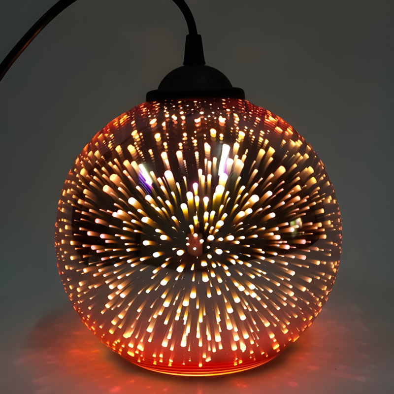 Modern Glass Pendant Light – Ball Firework Lampshade with Coloured Shade, Ceiling Light for Kitchen