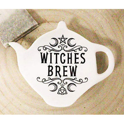 Ebros Wicca Occult Pentagram Crescent Moons Witches Brew Saucer
