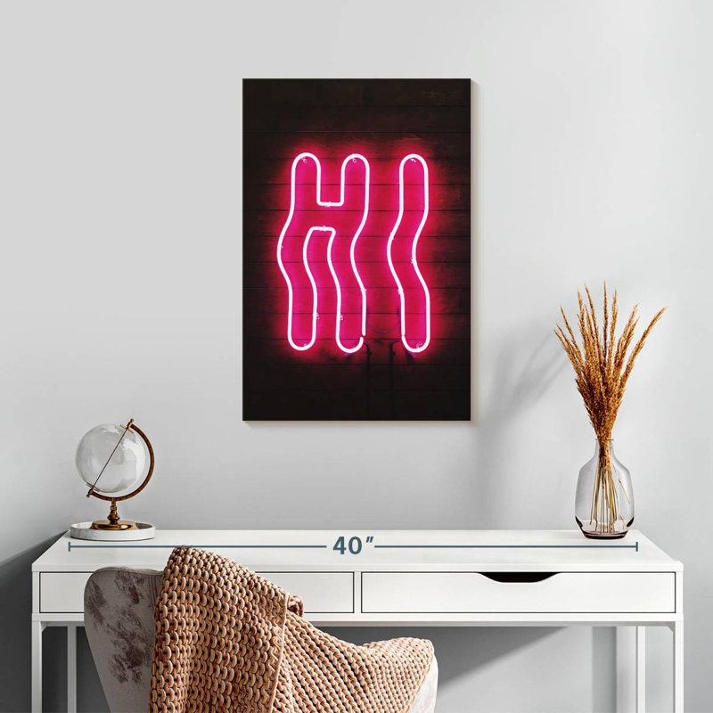 Hi Hi Neon Sign, H 24 po x l 16 po