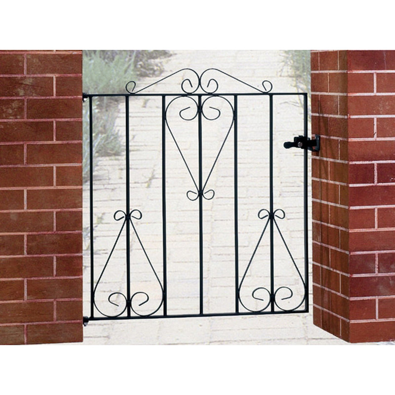 Suez Scroll Metal Garden Gate 91cm High, 99cm W X 91cm H