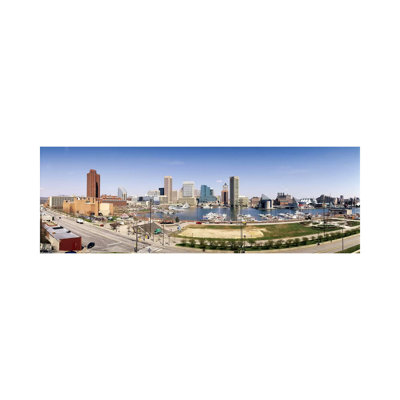 Skyscrapers In A City, Baltimore, Maryland, USA #2 by Panoramic Images - Wrapped Canvas Panoramic Print
