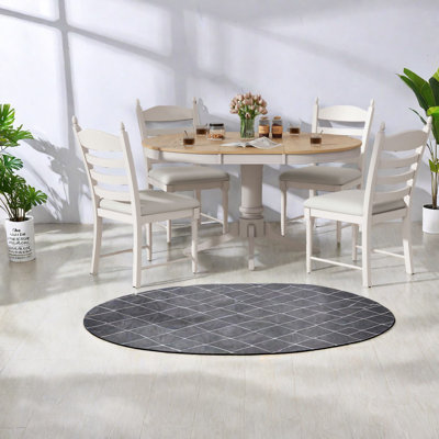 Ensemble de table de salle à manger en bois rétro avec table extensible et chaises rembourrées