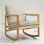 Fauteuil oscillant rembourré